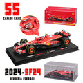 Bburago 1:43 2024 2023 F1 Scuderia Ferrari SF24 SF23 #16 lecler #55 sainz jr alloy luxury car die cast car model toy series