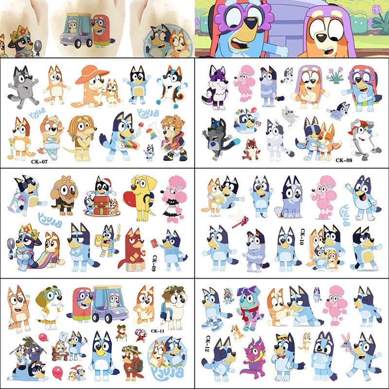 Tatuagens temporárias da Bluey