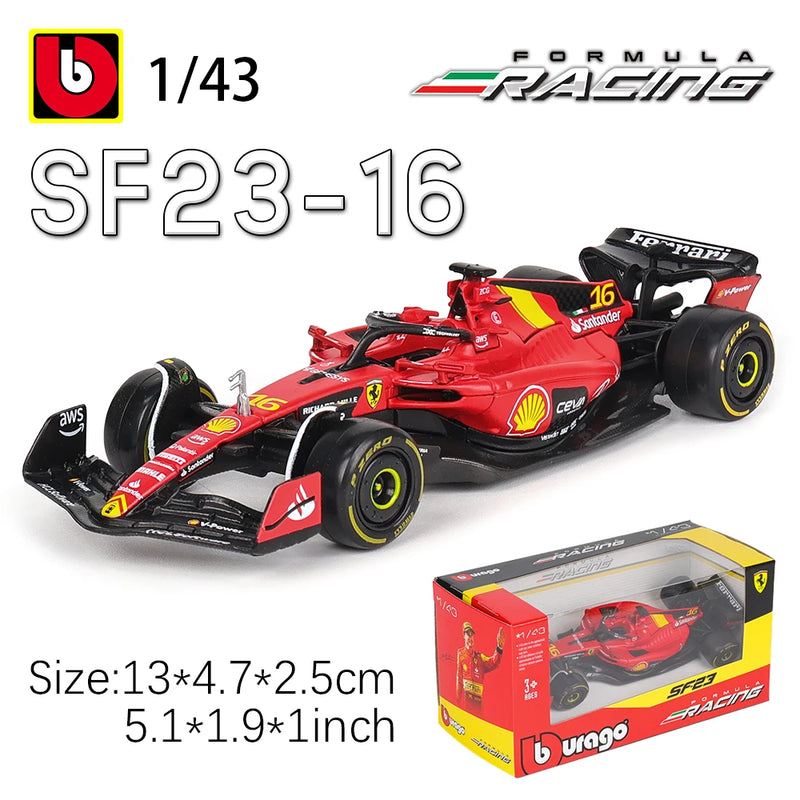 Bburago 1:43 2024 2023 F1 Scuderia Ferrari SF24 SF23 #16 lecler #55 sainz jr alloy luxury car die cast car model toy series