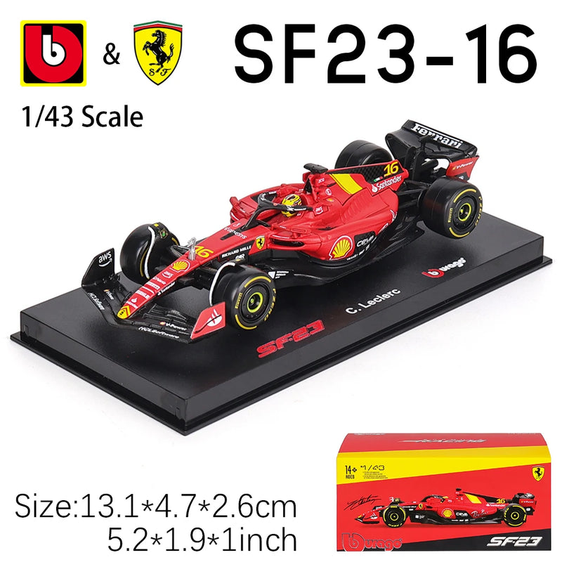 Bburago 1:43 2024 2023 F1 Scuderia Ferrari SF24 SF23 #16 lecler #55 sainz jr alloy luxury car die cast car model toy series