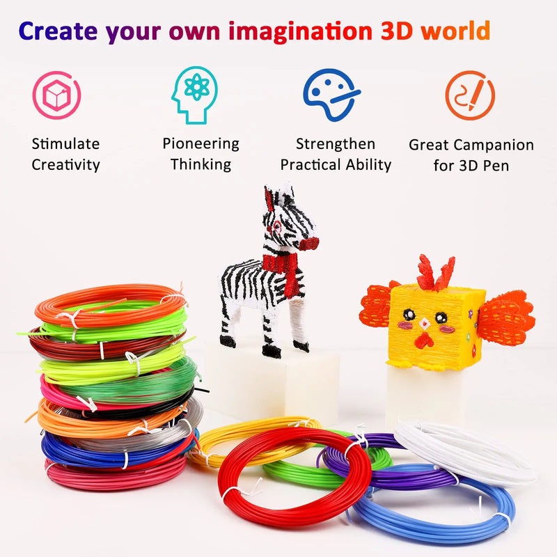 3D Printing Pen DIY Drawing Paiting  With LCD Screen Compatible PLA Filament Toys Safe With 9M PLA Christmas Birthday Gift Toys